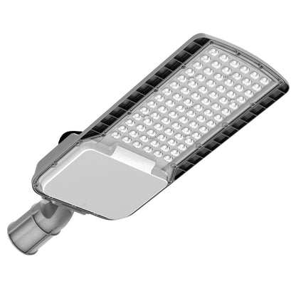 Commercial LED Road Lighting 100W 150W 200W 5000K Daylight 120-277V Dusk to Dawn Streetlights, Silver Aluminum Housing, ETL Listed