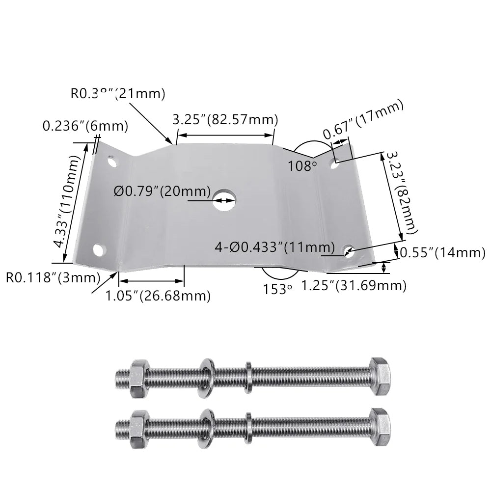 wrap around brackets plate