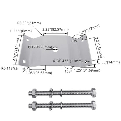 wrap around brackets plate