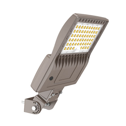 yoke mount led parking lot light fixture