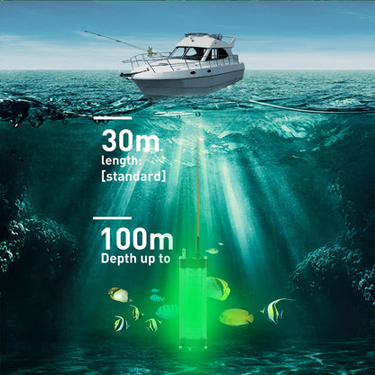 12V DC green underwater fishing light for boats docks and piers