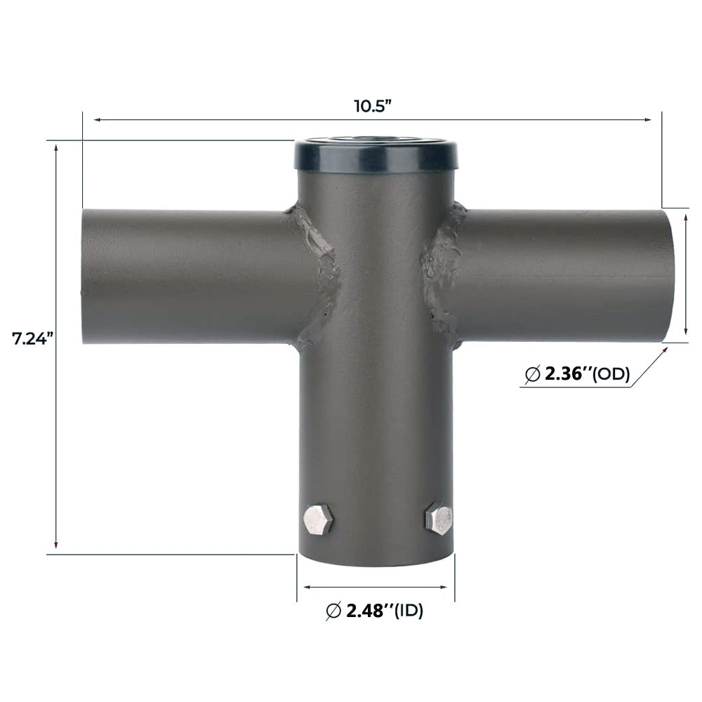 180 Degree Dual Tenon Adapter for Commercial LED Area Lighting