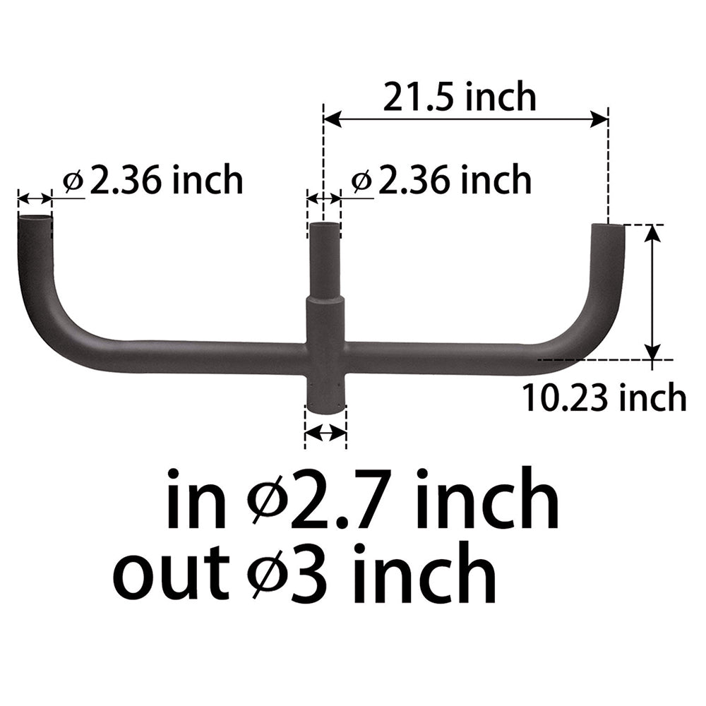 180 Degree Triple Bullhorn Bracket for LED Parking Lot Lights