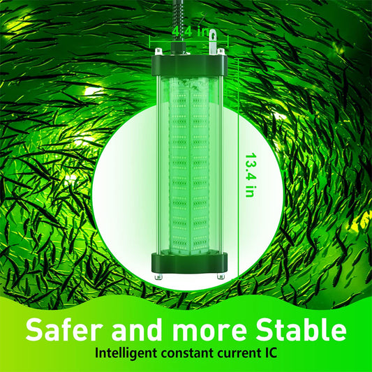 200W LED underwater fishing light 17000 lumens 12V DC IP68 waterproof