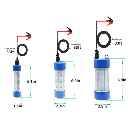 60W submersible LED fishing light with 360 degree green illumination