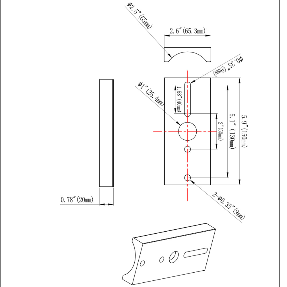 Arm Mount and Direct Mount Adapter for Round Light Pole