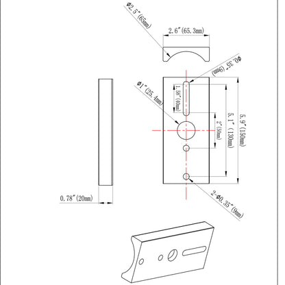 Arm Mount and Direct Mount Adapter for Round Light Pole