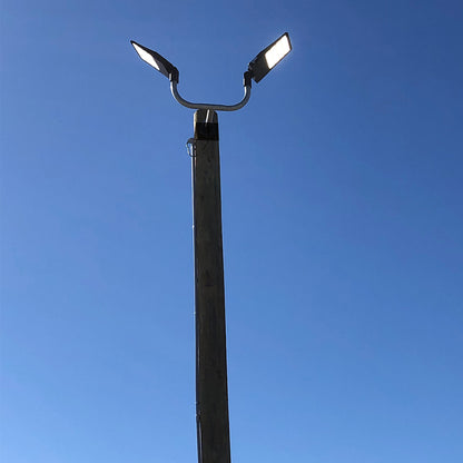 Galvanized Steel Double Bullhorn Wall Bracket for Commercial Lighting