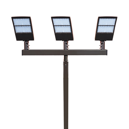 Galvanized Steel Low Profile Triple Bullhorn for Parking Lot Lighting