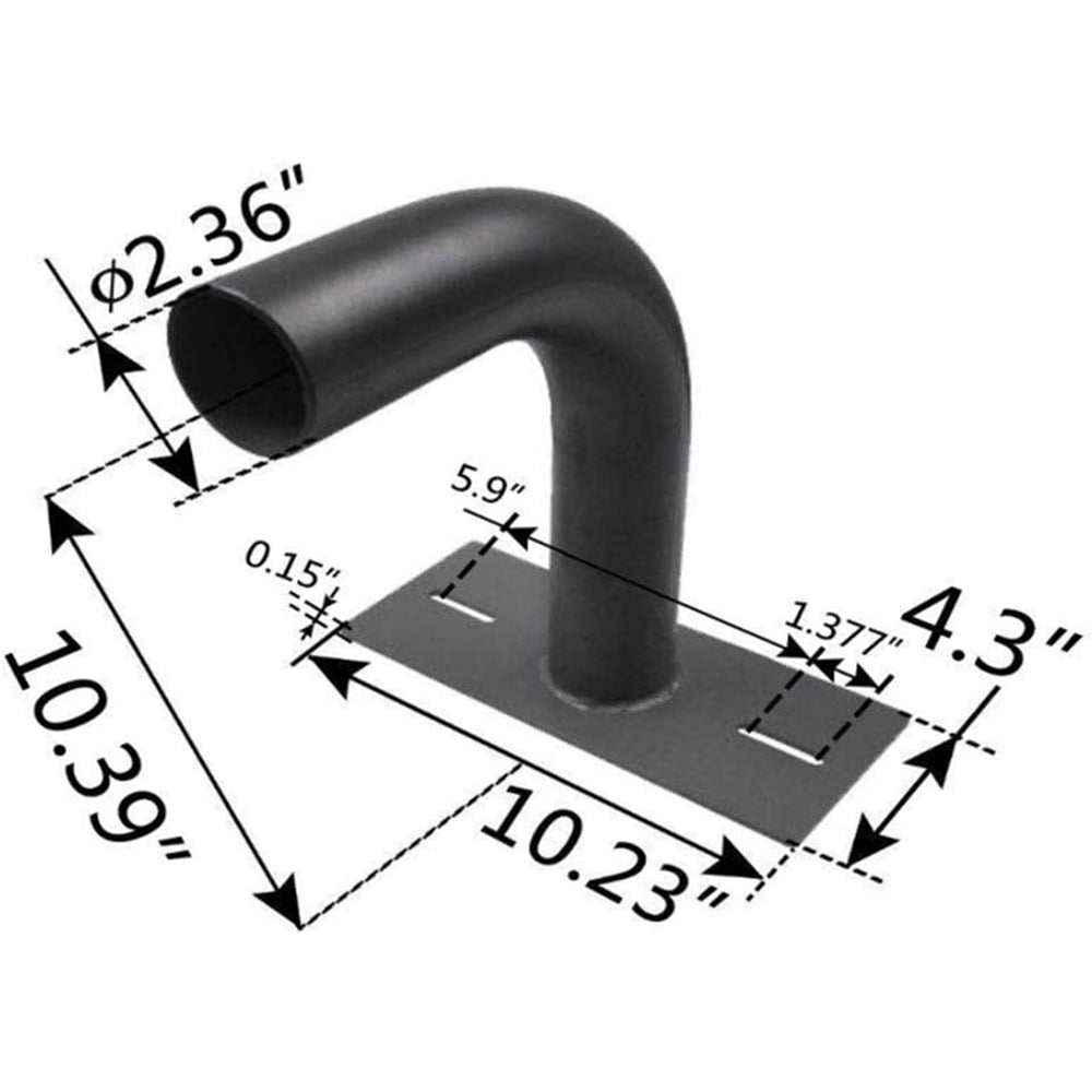 Galvanized Steel Wall Mount Bracket for 2-3/8 Inch Slip Fitter LED Area Light