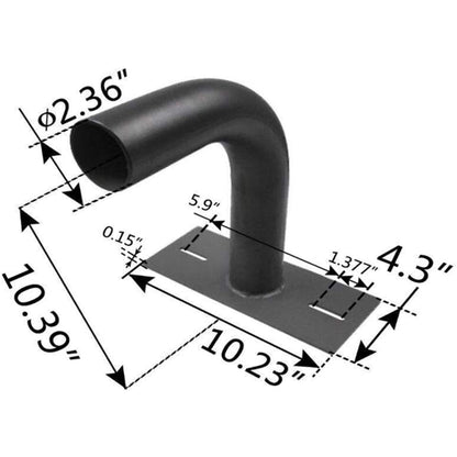 Galvanized Steel Wall Mount Bracket for 2-3/8 Inch Slip Fitter LED Area Light