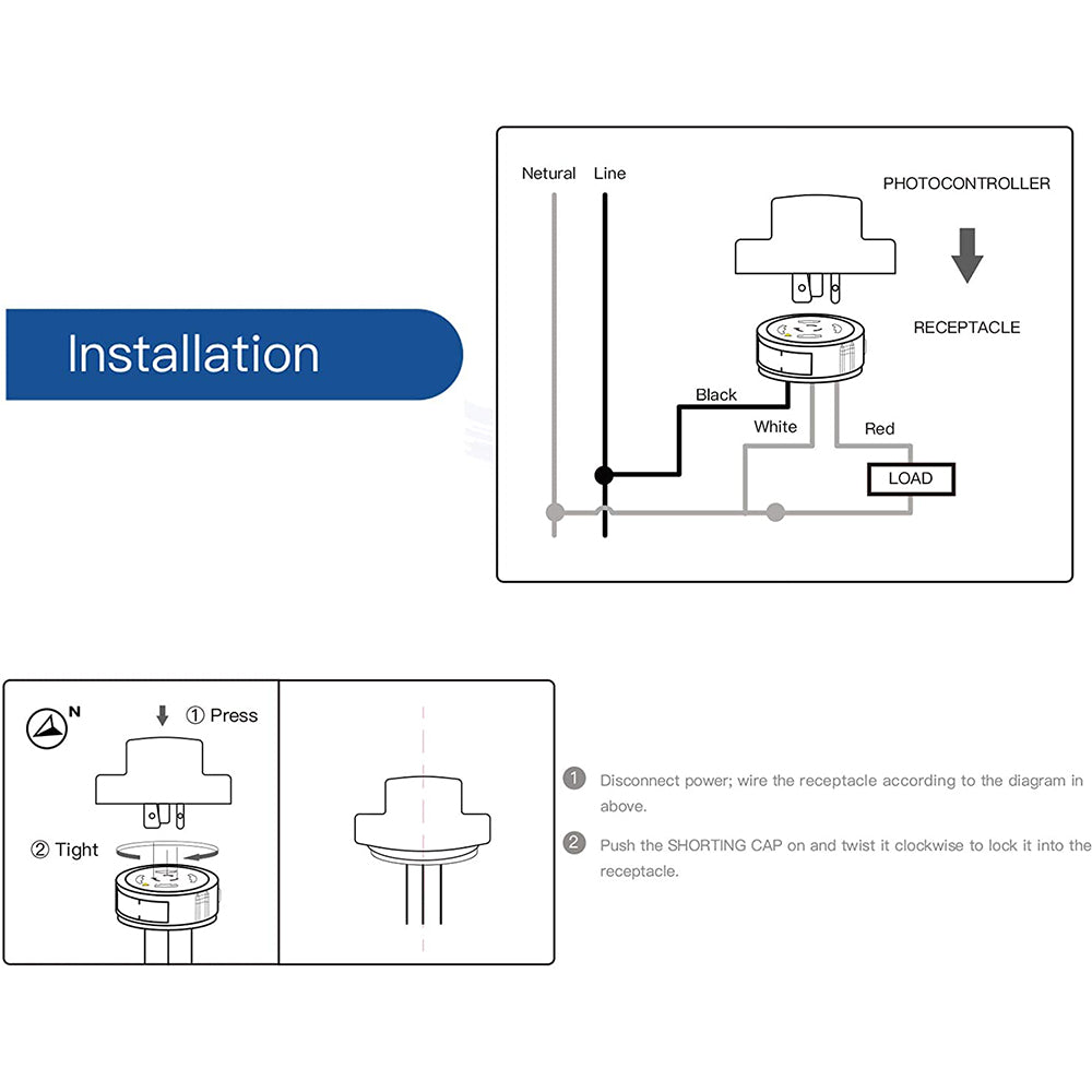 LED street light shorting cap