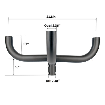 Large Quad Bullhorn Bracket for Four LED Parking Lot Lights