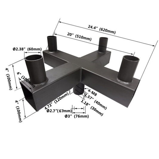 Low Profile 4-Light Bullhorn Bracket for LED Parking Lot Lights
