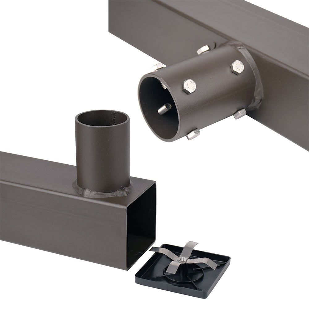 Low Profile Dual Bullhorn Bracket for Two LED Shoebox LightsBracket