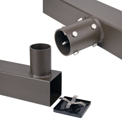 Low Profile Dual Bullhorn Bracket for Two LED Shoebox LightsBracket