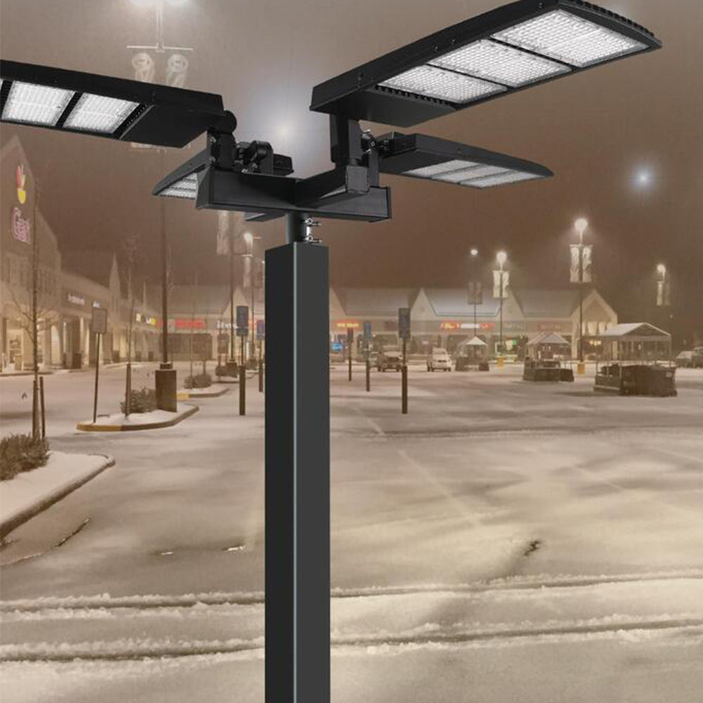 Low Profile Quad Bullhorn Mount for Four Commercial LED Area Lights