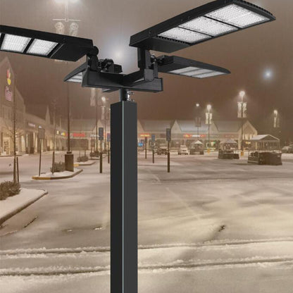Low Profile Quad Bullhorn Mount for Four Commercial LED Area Lights