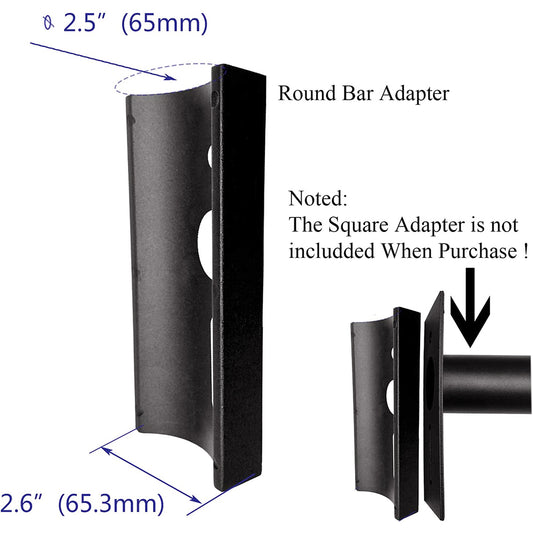 Round Bar Adapter for Commercial LED Parking Lot Light