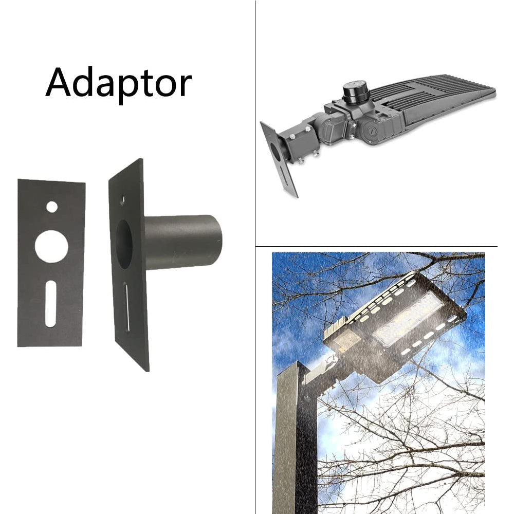 Square Pole Mount Adapter for Commercial LED Parking Lot Lighting