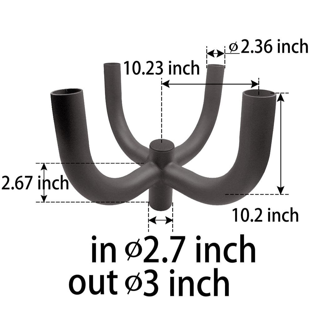 Standard Quad Bullhorn Bracket for Four LED Parking Lot Lights