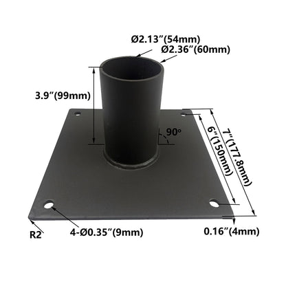 Straight Arm Wall Mount Bracket for LED Parking Lot Light