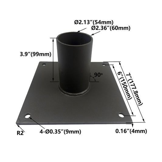 Straight Arm Wall Mount Bracket for LED Parking Lot Light