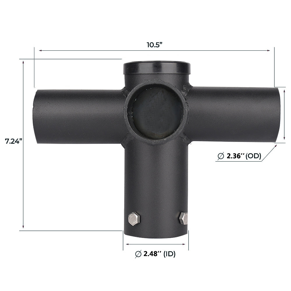 Three Light Mounting Bracket for Existing 2-3/8 Inch Tenon