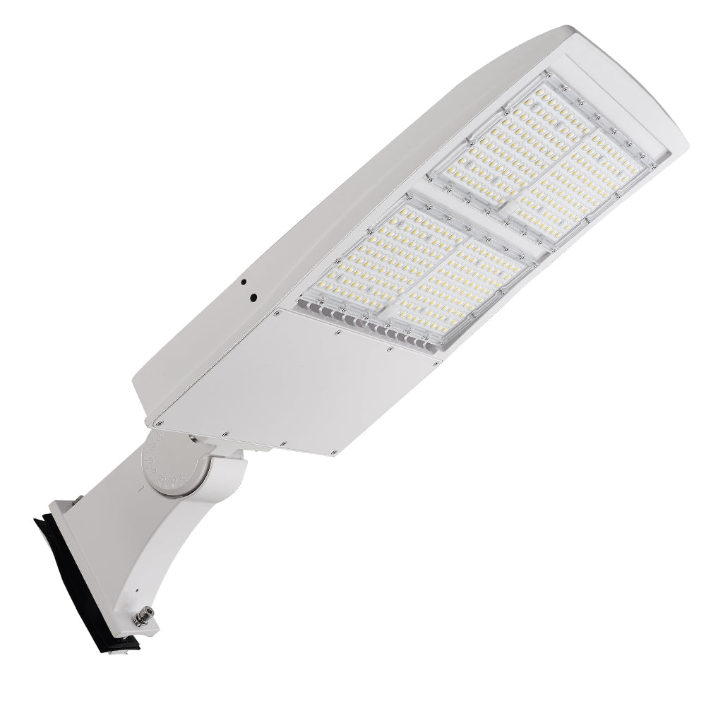 white housing led shoebox light 