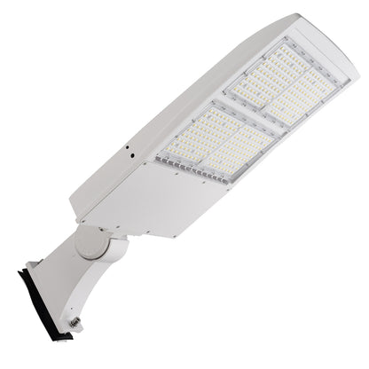 white housing led shoebox light 